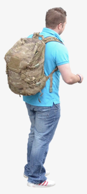 A Tourist-looking Guy In A Blue Polo Shirt And Enormous - Man