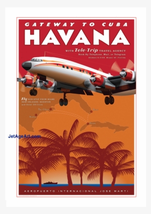 Havana Jet Age Travel Poster