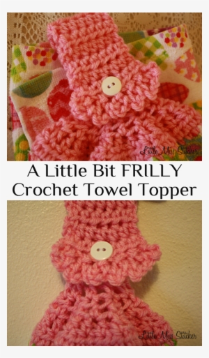 A Little Bit Frilly Crochet Towel Topper - Towel