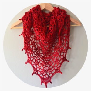 The Best Thing About This Pattern Is, It's Free It - Red Crochet Shawl