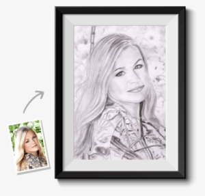 Charcoal Portrait From Photo - Drawing