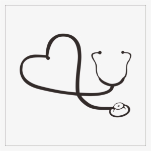 Estetoscopio Ordenador Pegatinas Extraíble Mural Pared - Heart Stethoscope