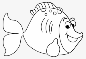 Fish Black And White Black And White Cartoon Fish Clip - Cute Cartoon Clipart Black And White