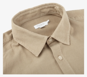 Sunspel Stone Beige Corduroy Shirt Collar - Shirt
