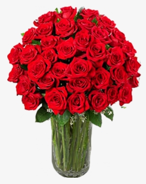 ] - Bouquet Of Red Roses In Vase