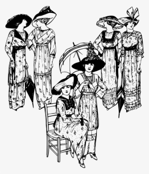 This Free Icons Png Design Of Six Ladies In Hats