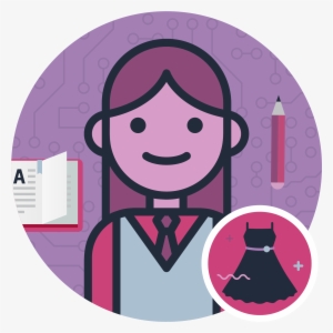 Stem Of Fashion Design Student Design Kit Icon Pretty - Fashion Student Icon Png