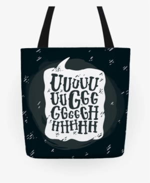 Ugh Speech Bubble Tote - Ugh Speech Bubble Tote Bag: Funny Tote Bag From Lookhuman.