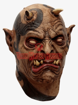 Inked Devil Mask - Adults Tattooed Demon Latex Mask