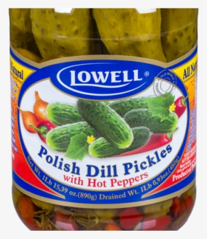 Lowell Polish Dill Pickles With Hot Peppers - Lowell Sauerkraut 31.7 Oz Each | Retro Candy Club