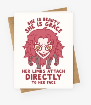 She Is Beauty She Is Grace Psycho Jenny Greeting Card - Psycho Jenny Meme