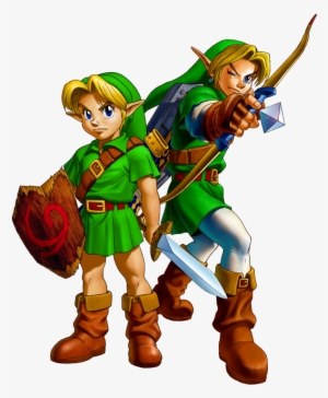 Young And Adult Link - Young Link And Adult Link