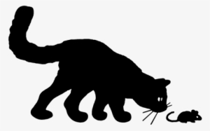Cat, Mouse, The Silhouette, Hunt - Cat And Mouse Silhouette