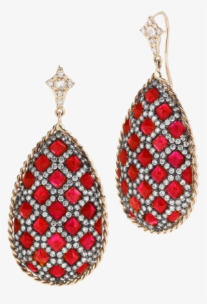 Red-earrings - Red Jewellery Png