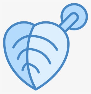 This Is A Picture Of An Earring That Is Heart Shaped - Icon