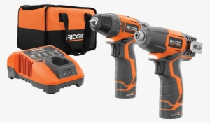 12v Drill/driver And Impact Driver Combo Kit - Ridgid 12v Hyper Lithium-ion Drill/driver