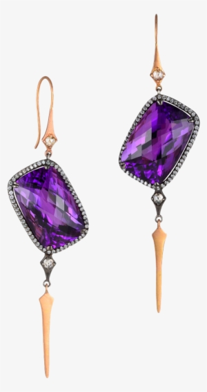 Purple-earring - Purple Earring Png
