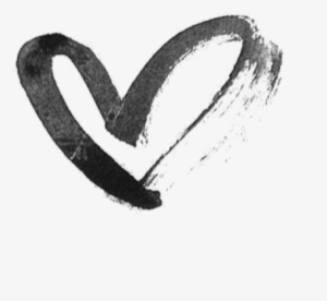 Heart Hearts Drawing Black Tumblr Draw - Heart