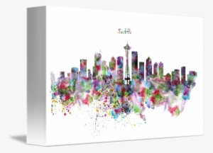 "seattle Skyline Silhouette" By Marian Voicu, Bucharest - Seattle