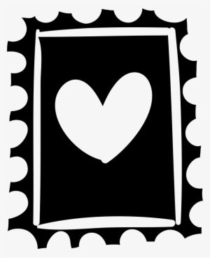 Stamp With Heart Drawing - Valentines Stamp Svg