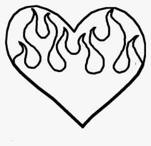 Flame Heart - Draw A Heart With Flames