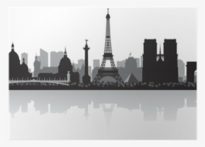 Paris France City Skyline Silhouette Poster • Pixers® - Paris Skyline Silhouette Png