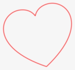 Red Outline Heart 7degree Left Clip Art - Heart