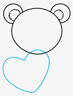 How To Draw Teddy Bear With Heart - Illustration