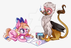 Ipun, Bow, Cute, Drawing, Griffon, Hair Bow, Heart - Drawing