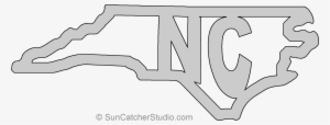 North Carolina Map Shape Text, Outline Scalable Vector - Scalable Vector Graphics