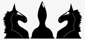 This Graphics Is Black And Double About Chess Horse,svg,black,animal - Dual Image Art