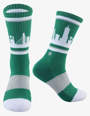 Celtics Colors Philadelphia Skyline, Boston Skyline, - Los Angeles