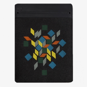 Laptop Sleeve “color Explosion” - Kancha Color Explosion Sleeve Aus Leder Und Filz (15")
