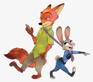 If Zootopia Was Traditionally Hand Drawn Animated - Judy Hopps And Nick Wilde 2d