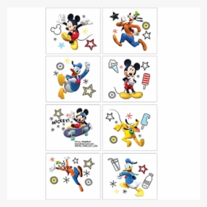 Mickey Mouse On The Go Temporary Tattoos - Walt Disney Sticker Adhésif Mural Autocollant - Mickey