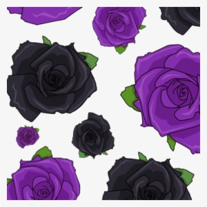 Purple And Black Roses Fabric By Zellykat On Spoonflower - Black Rose