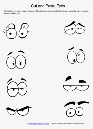 Cut And Paste Eyes To Paste Onto Boy Or Girl Face Activities - Parts Of The Face Cut And Paste