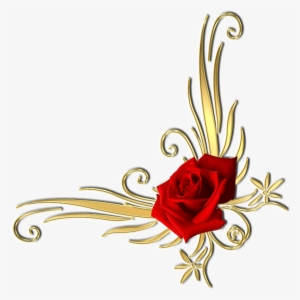 Red And Gold Flower Png
