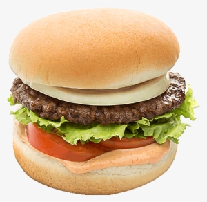 100% All Beef Patty, With Melted Real American Cheese, - Hamburger With Out Cheese Png