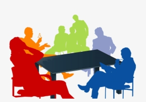 Table, Business, People, Meeting, Silhouettes - Root Cause Analysis Clipart