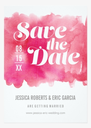 Hot Pink Watercolor Invitation