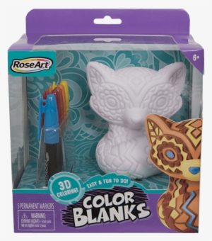 Color Blanks 3d Coloring Fox - Roseart Color Blanks Present-head