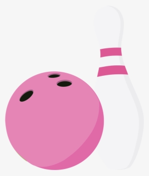 Free Pink Bowling Cliparts - Pink Bowling Ball And Pins