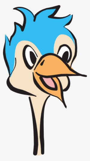 Blue Ostrich Head Svg Clip Arts 336 X 600 Px