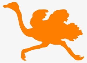 Small - Orange Ostrich