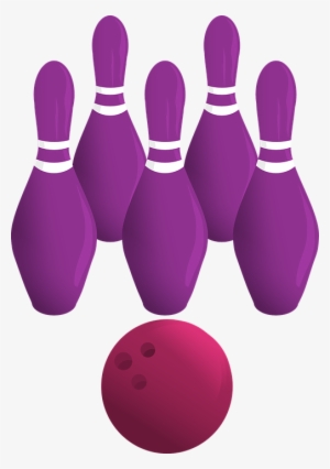 Purple Bowling Pin Clipart - Purple Bowling Pins
