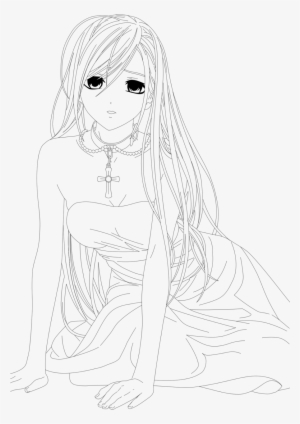 Innovative Rosario Vampire Coloring Pages - Line Art