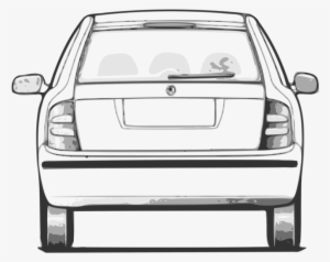 Clipart Cars Backside - Car Drawing Back View