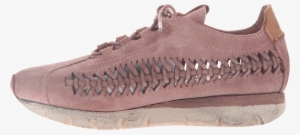 Womens Cut Out Sneaker Nebula In Salmon Inside View - Suede