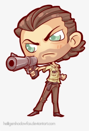 The Walking Chibi Dead - Cartoon Rick Walking Dead